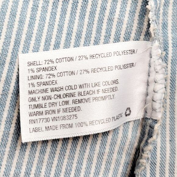 NWT Universal Thread Railroad Striped Utility Jacket Faded Light Blue & White XL - Picture 11 of 12